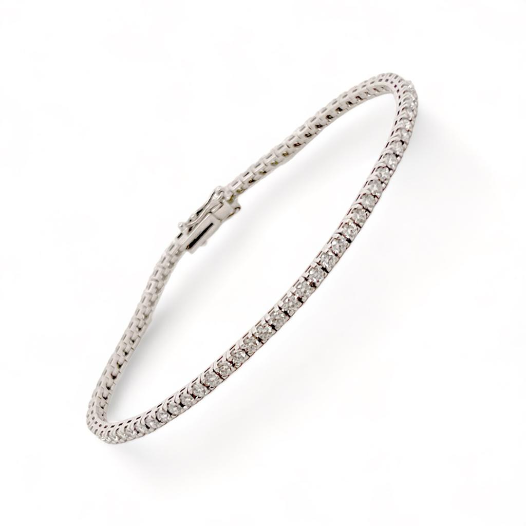 Bracciale tennis di diamanti oro bianco Art.BR264