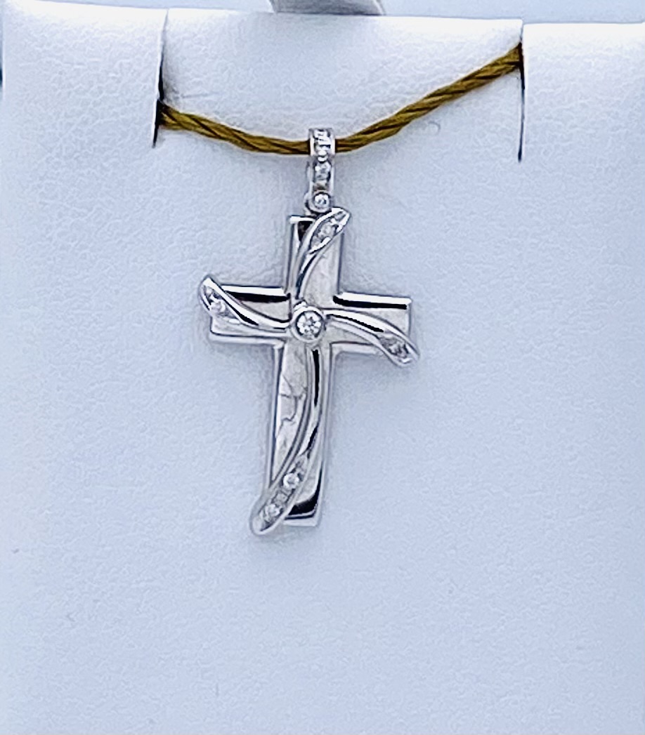 White gold and diamond cross pendant Art. C4650115