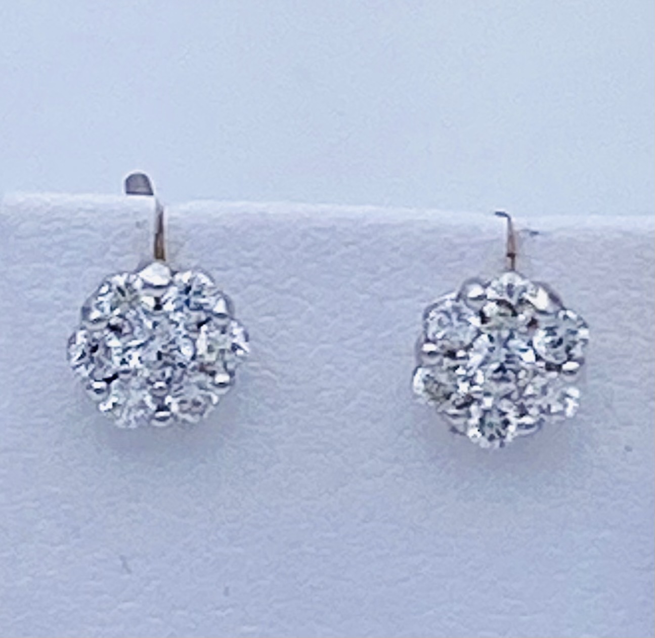Earrings point diamond light in gold DROPS OF LIGHT art. OR358
