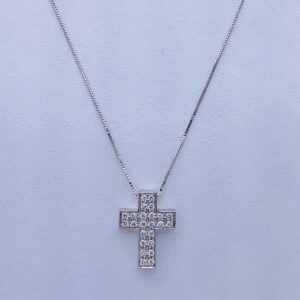 Pendente croce con diamanti e oro  Art. GR371