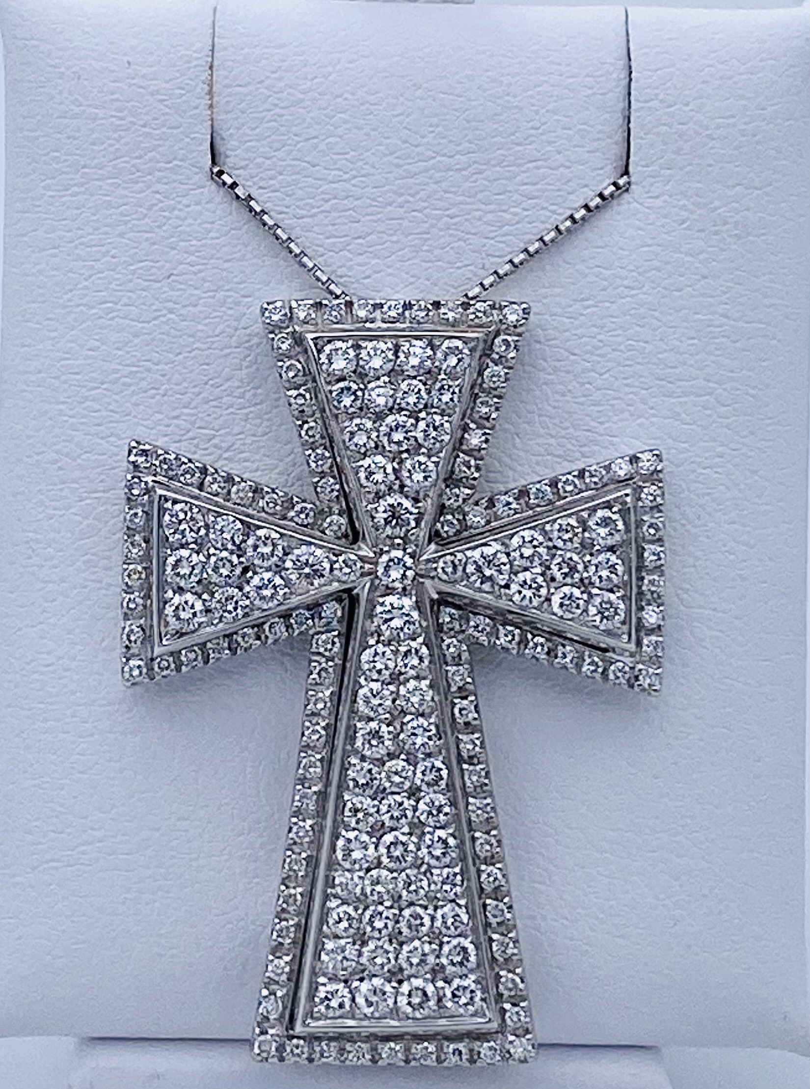 Pendant cross white gold and diamonds Art.CRCE20