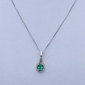 Emerald and diamond pendant Art.CD159