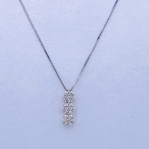 Pendente trilogy di diamanti oro bianco GOCCE DI LUCE art. CD726