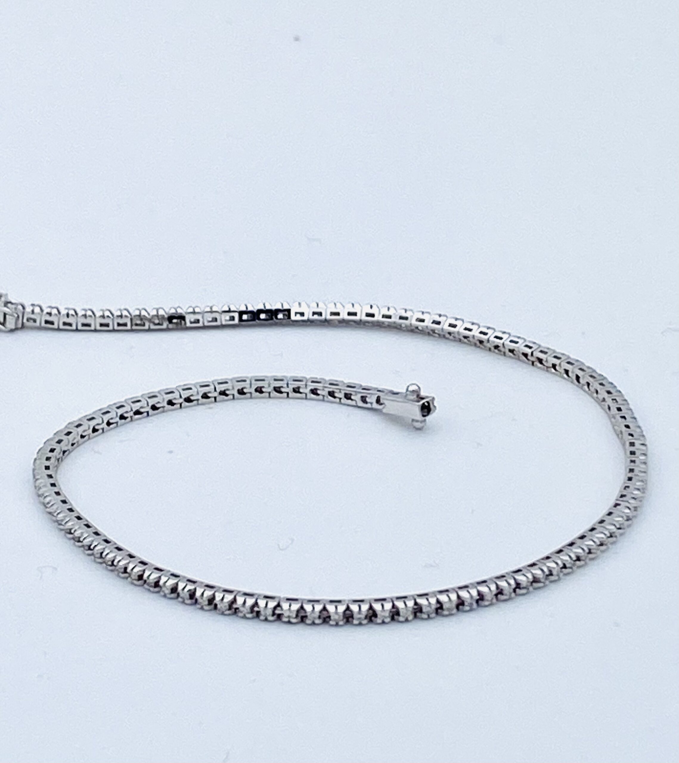 750% White Gold Diamond Tennis Bracelet Art. BR222