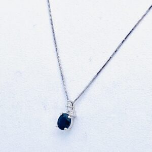 Sapphire and diamond pendant white gold GEMS art. CD672