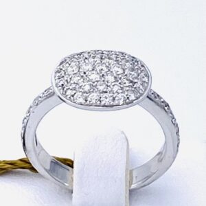 Anello pavè di diamanti oro bianco 750% art. ODO2
