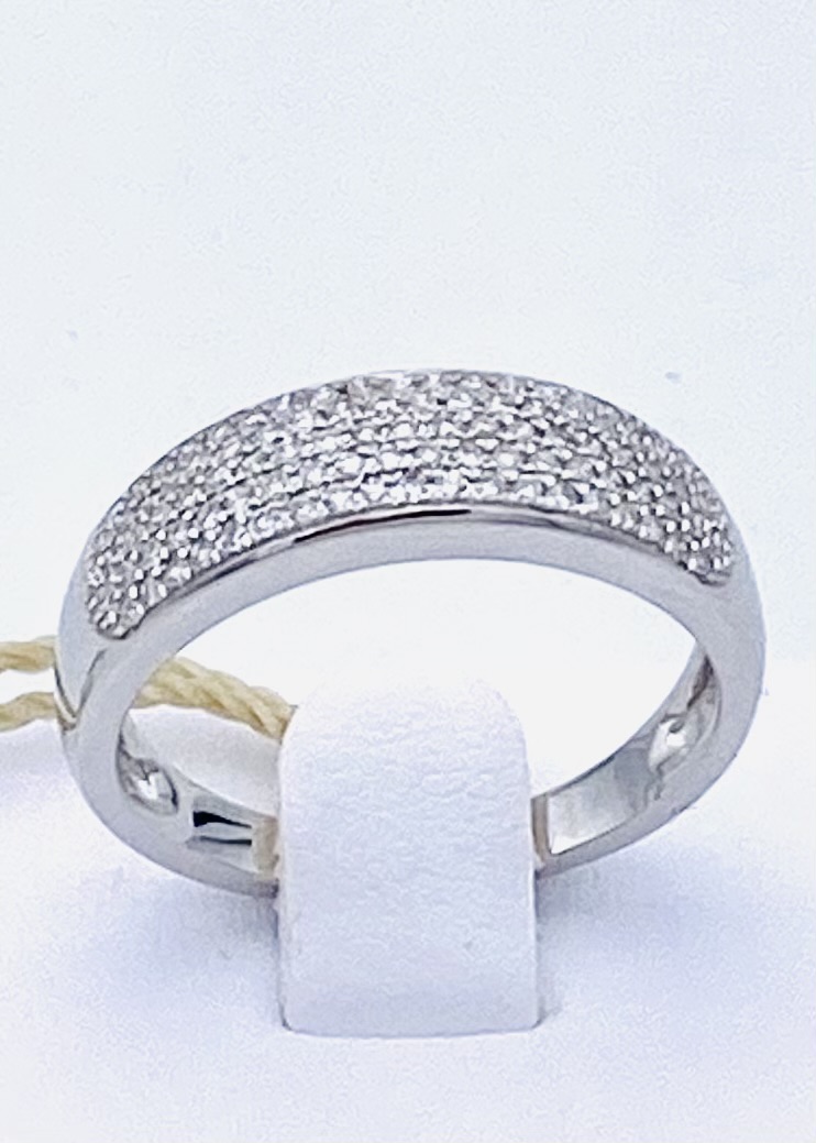 Anello fascia con diamanti in oro 750 % art.97685210
