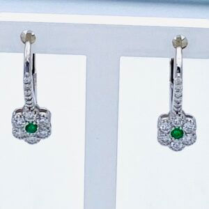 Emerald and diamond earrings Art.OR1221