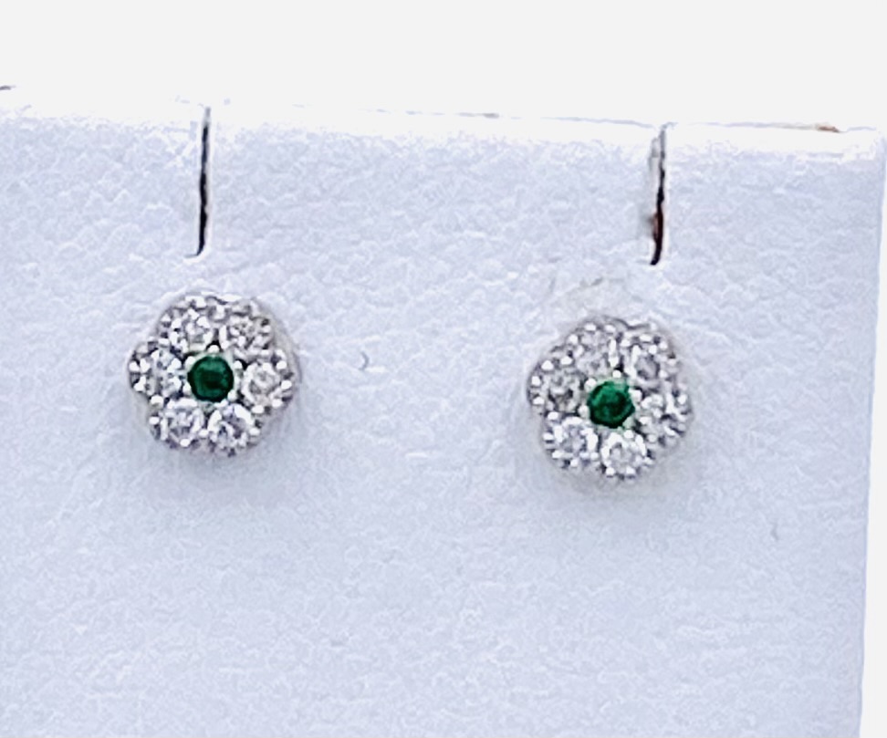 Orecchini smeraldi e diamanti  BON TON Art.OR1217