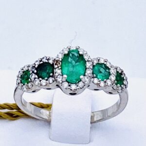 Anello veretta di smeraldi e diamanti BELLE EPOQUE art.AN2322V