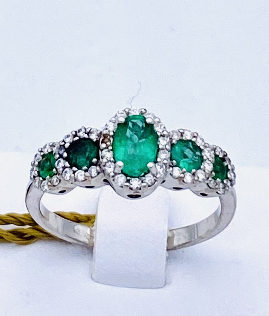 Veretta ring of emeralds and diamonds BELLE EPOQUE ART.AN2322V