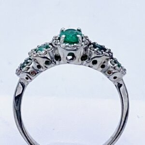 Anello veretta di smeraldi e diamanti BELLE EPOQUE art.AN2322V