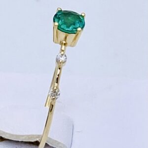 Anello smeraldo e diamanti oro giallo 750% GEMME  art.AN2441-2