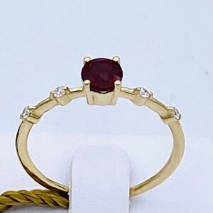 Anello rubino e diamanti oro giallo GEMME art.AN2446