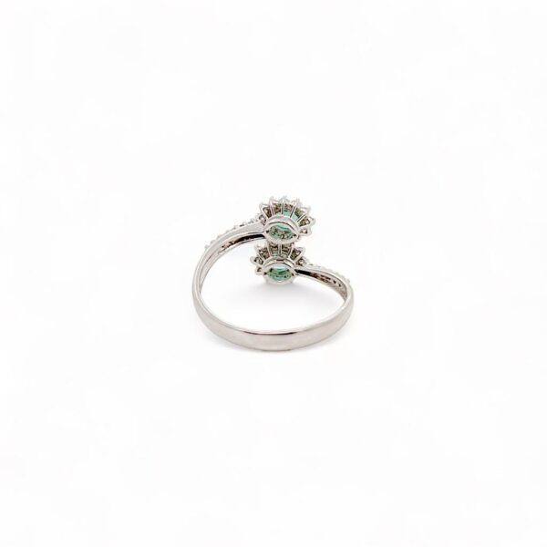 Anello con smeraldi e diamanti oro bianco BON TON art. AN2420