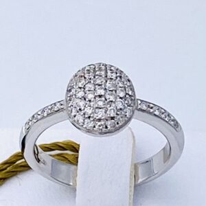 Anello pavè di diamanti oro bianco 750% art. ODO1