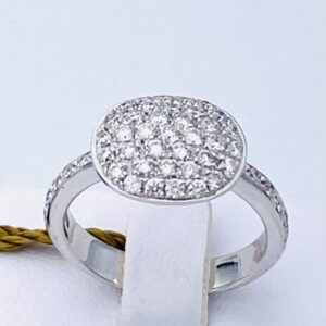 Anello pavè di diamanti oro bianco 750% art. ODO2