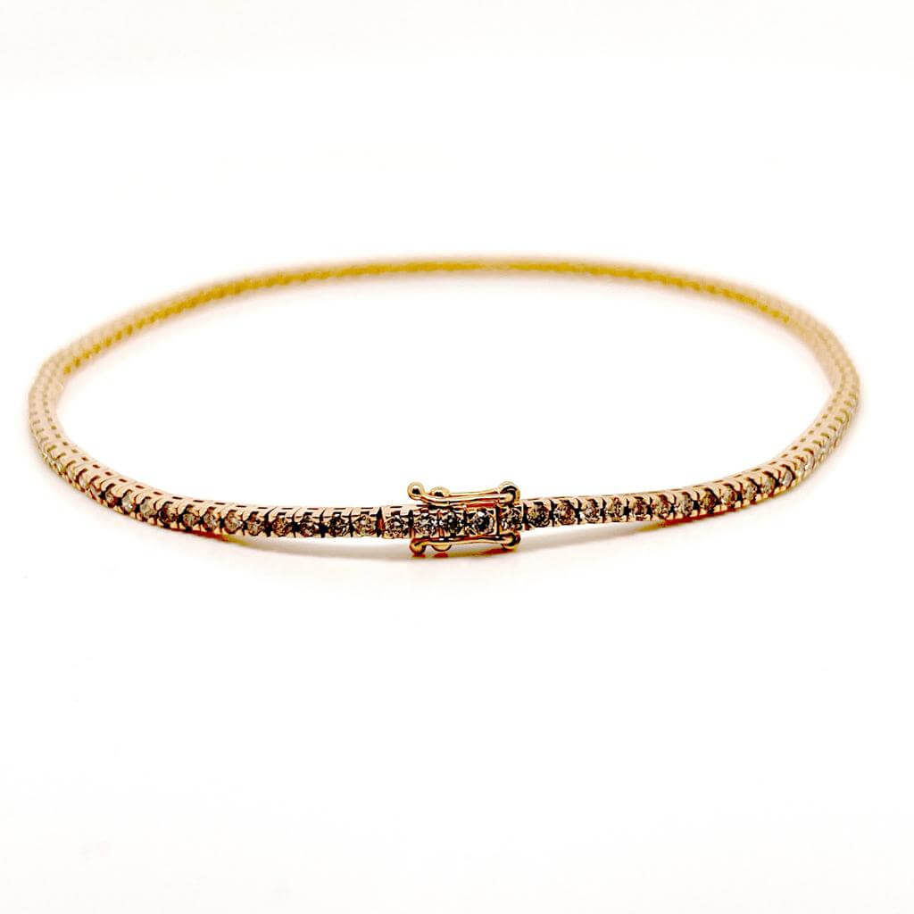 750% Rose Gold Diamond Tennis Bracelet Art. BR156-R