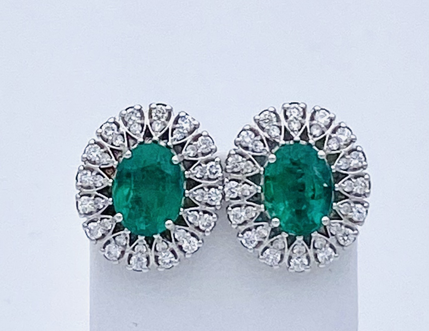 Emerald and diamond earrings Art.OR1294