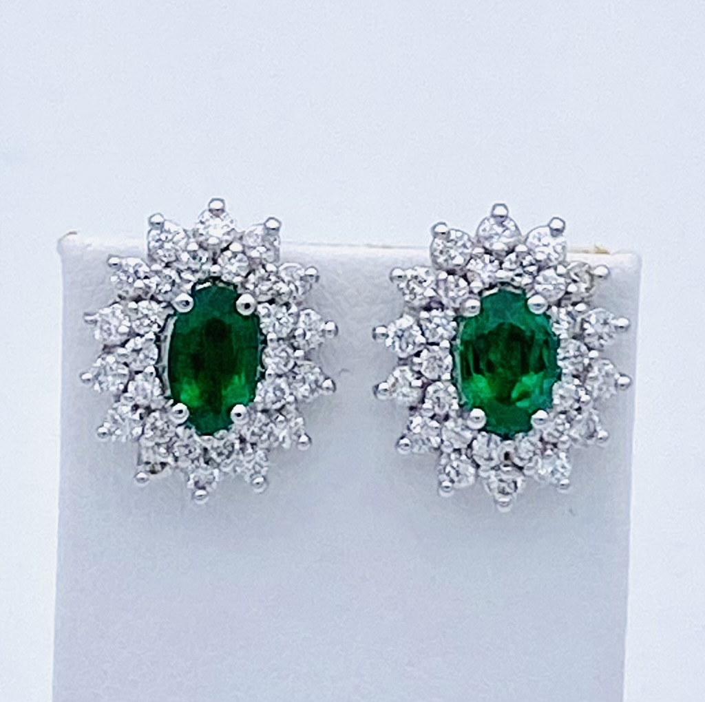 Emerald and diamond earrings Art.OR1988