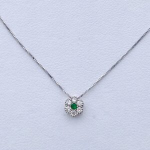 Fiore pendant with emerald and diamonds art. CD805-1