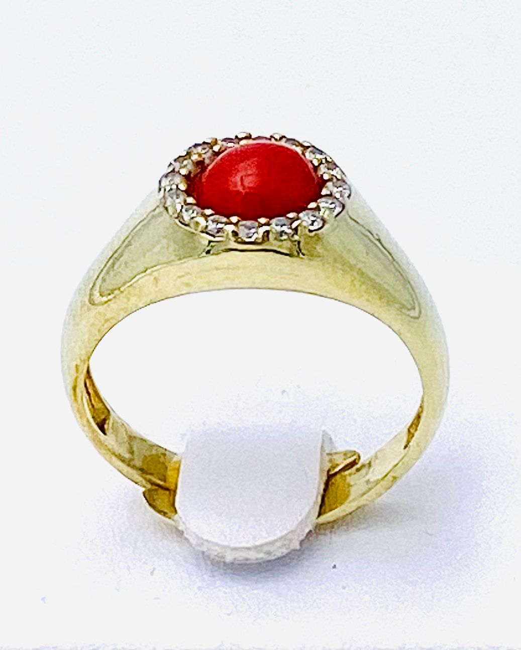 925% Silver Red Coral Ring Art. ANCORC1