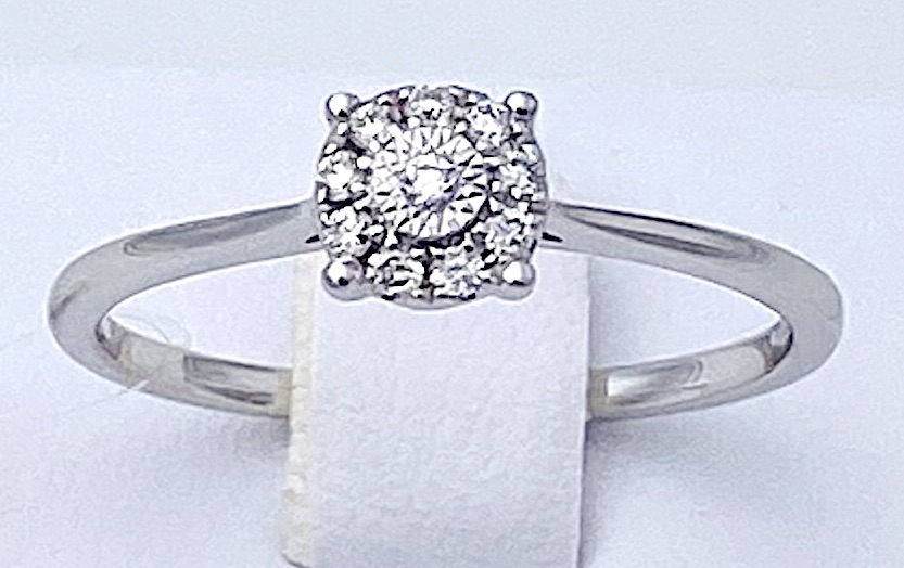 Solitaire Ring Gold and Diamonds WISH Art. R47654-20