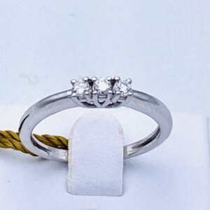 Sogno white gold trilogy diamond ring art.AN2153