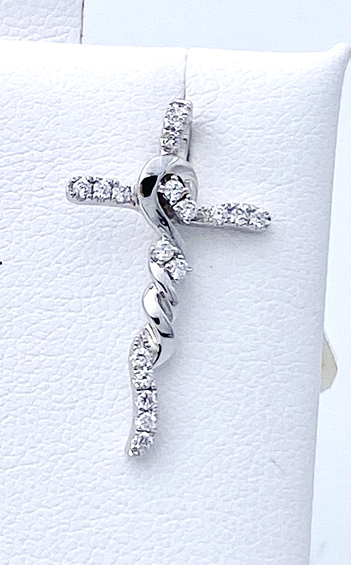 Pendant Cross White Gold and Diamonds Art. BS31053PM