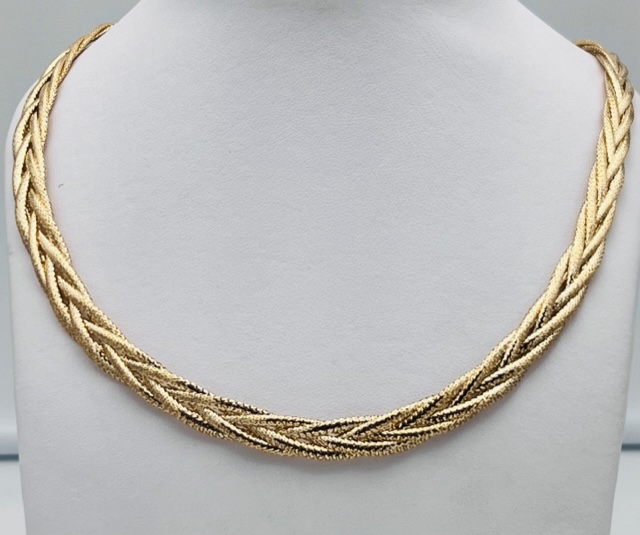 Round necklace in yellow gold thread 750% Art.COF6