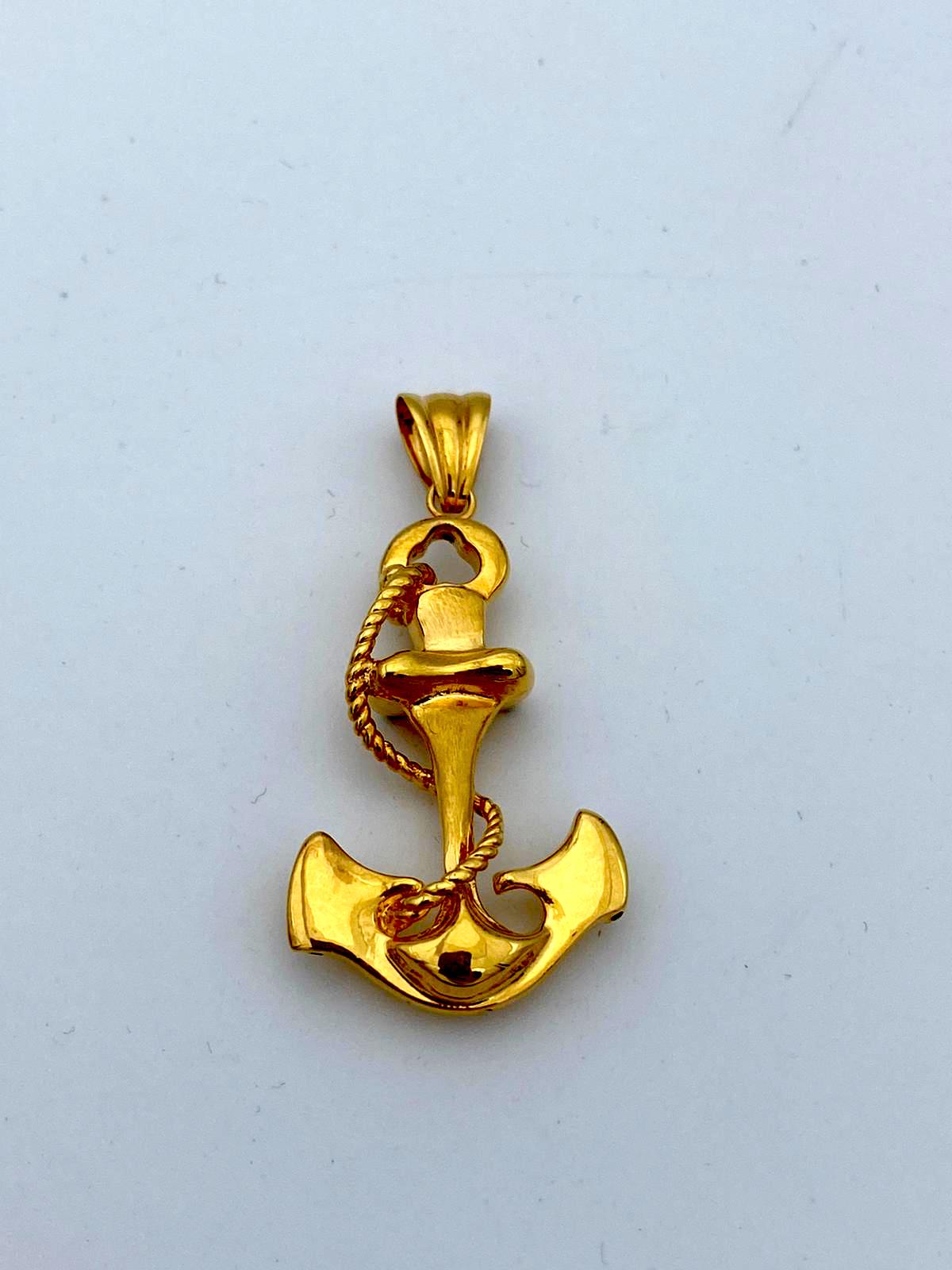 Anchor Pendant Yellow Gold Art. PENANC