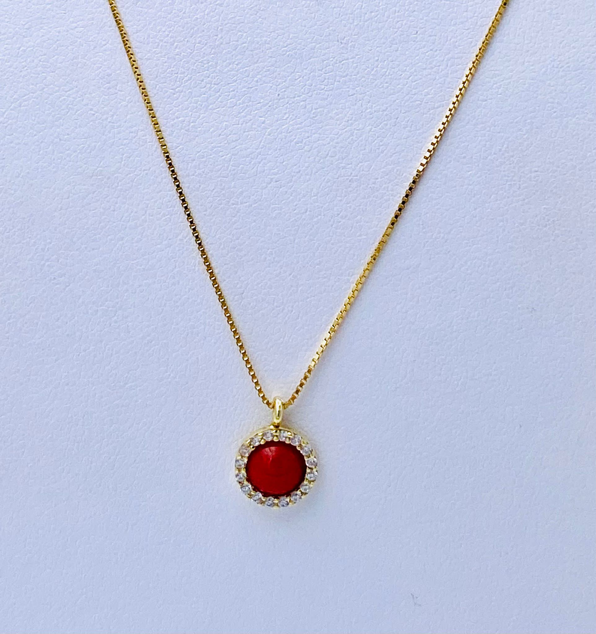 Pendant Silver 925% Point Light Coral Red Art. PENCOR1