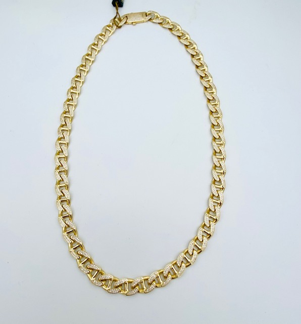 750% yellow gold marine knit necklace art. MM1