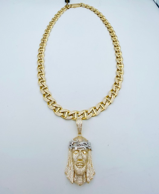 Necklace with Christ’s head pendant art. COCR1