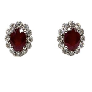 Orecchini rubini oro 750% e diamanti BELLE EPOQUE Art. OR1319
