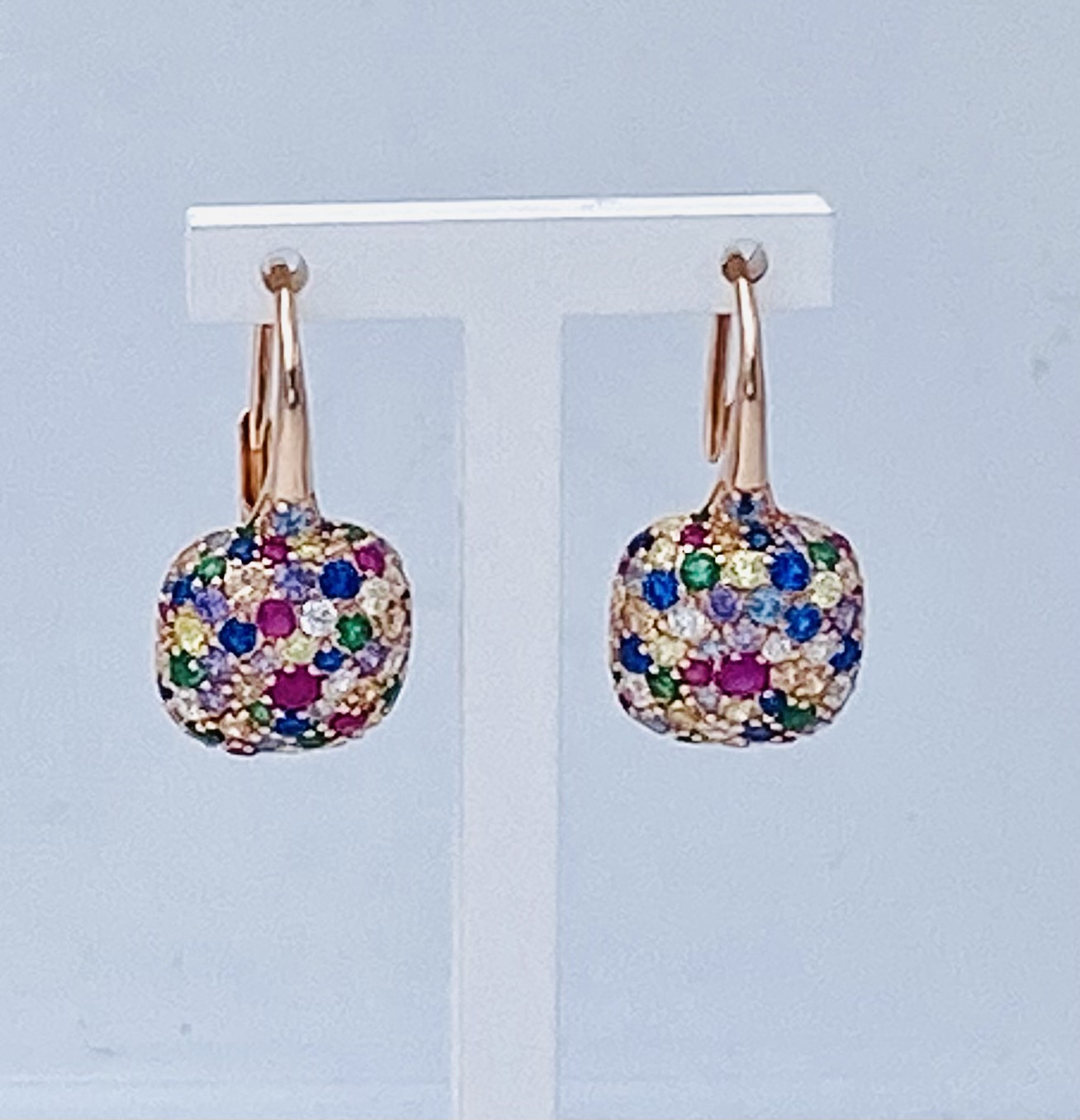 Rainbow earrings in silver art. 7222