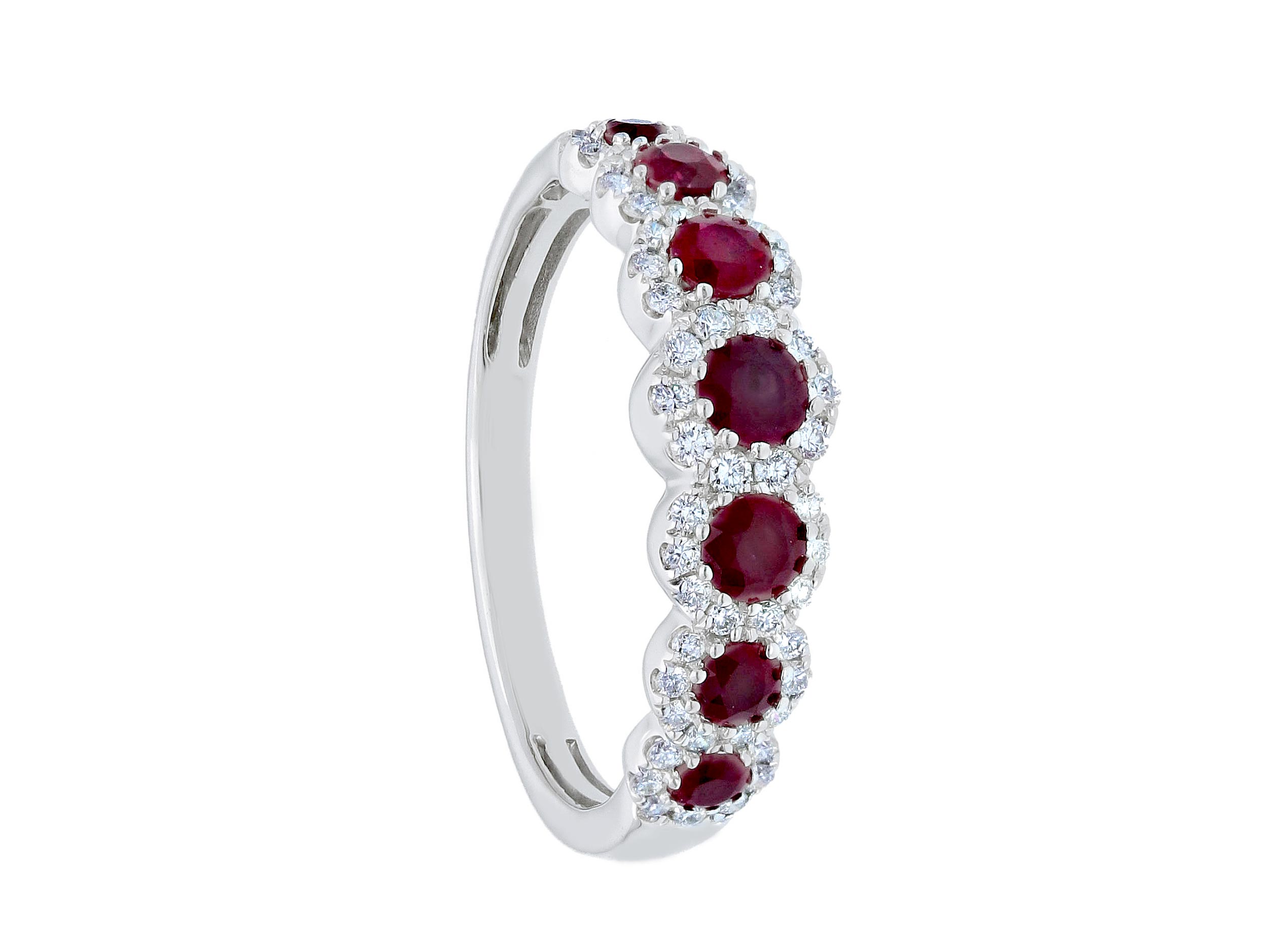 Anello veretta con diamanti e rubini  BELLE EPOQUE art. 227333