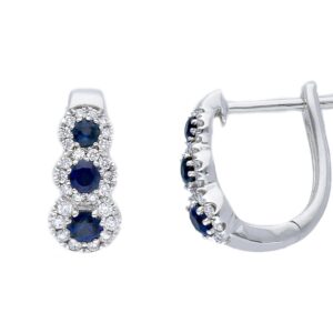 Orecchini zaffiri blu in oro 750% e diamanti Art. 234408