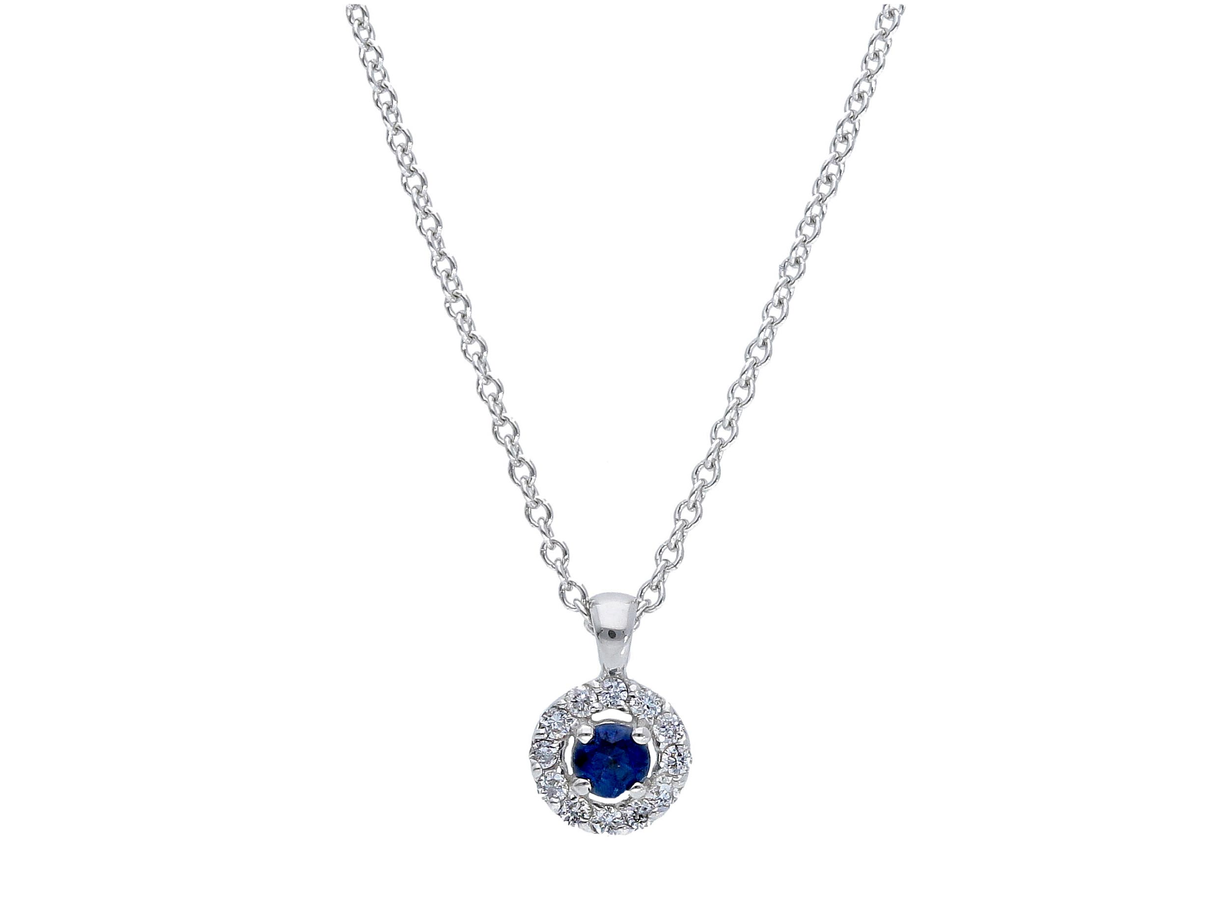 BLUE SAPPHIRE Gold And Diamond BON TON Pendant Art.249693ZB