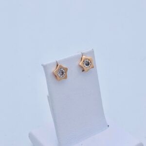 Orecchini stella in oro rosa e diamanti Art. PDO4573F