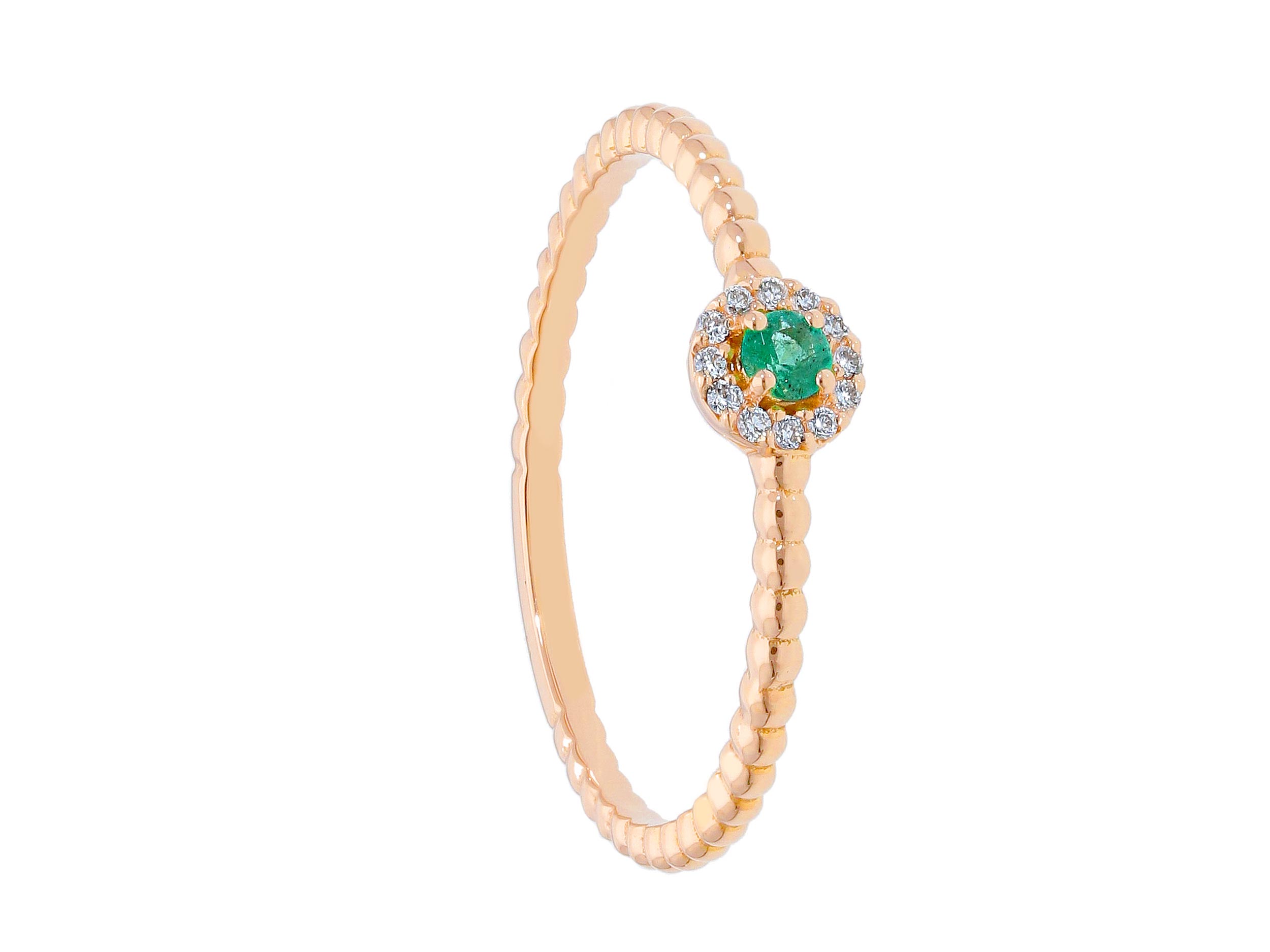 750% Gold Emerald Ring and BELLE EPOQUE Diamonds Art. 250062