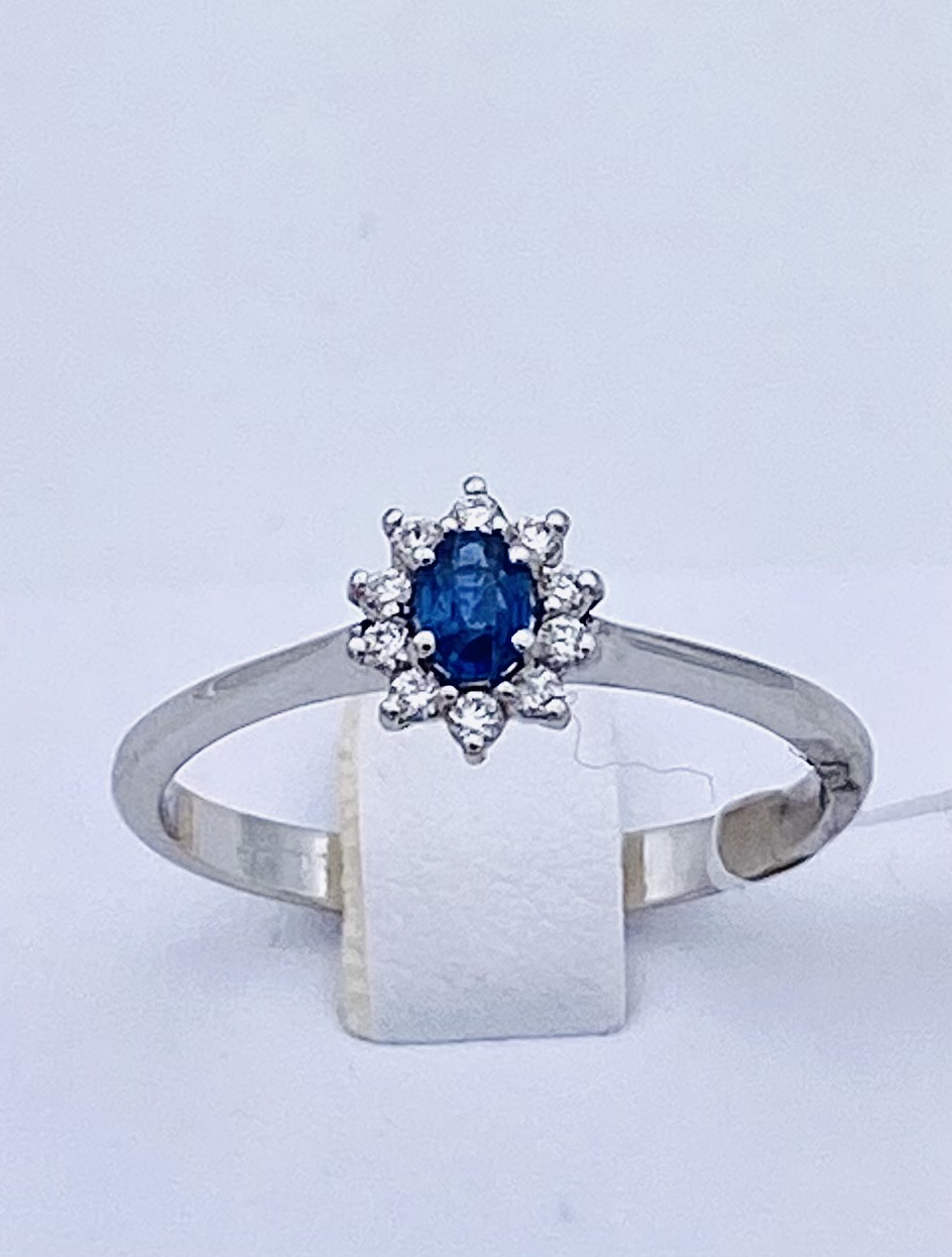 Sapphire ring gold and diamonds BON TON Art. AN873