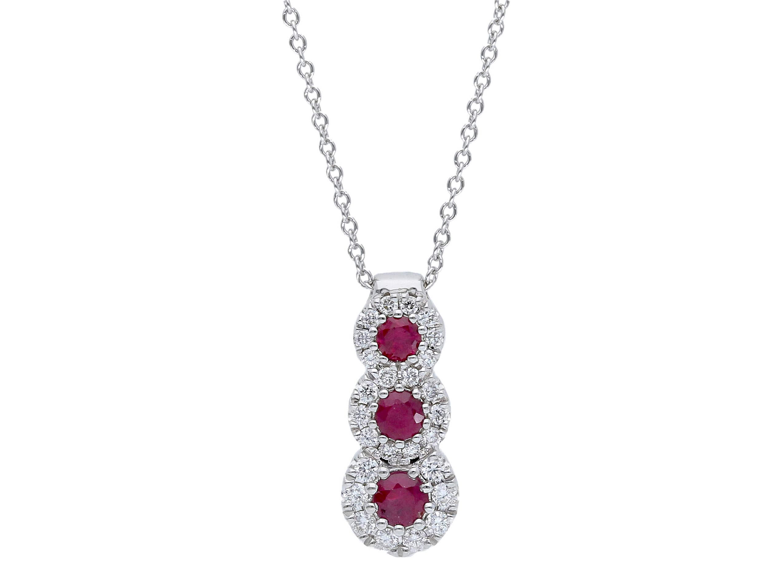 Ruby pendant in 750% gold and diamonds Art. 234402