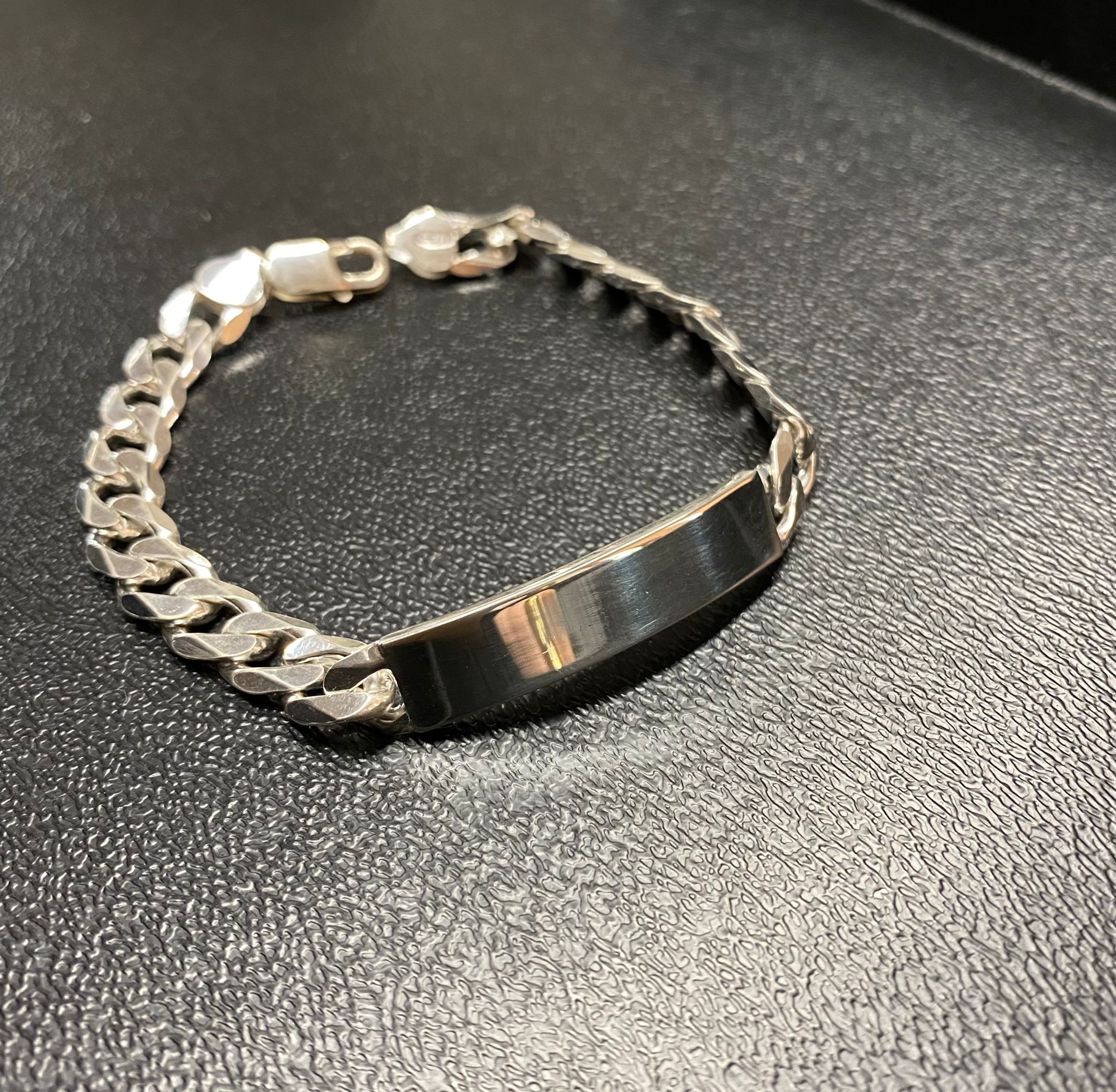 925% silver plaque men's bracelet
