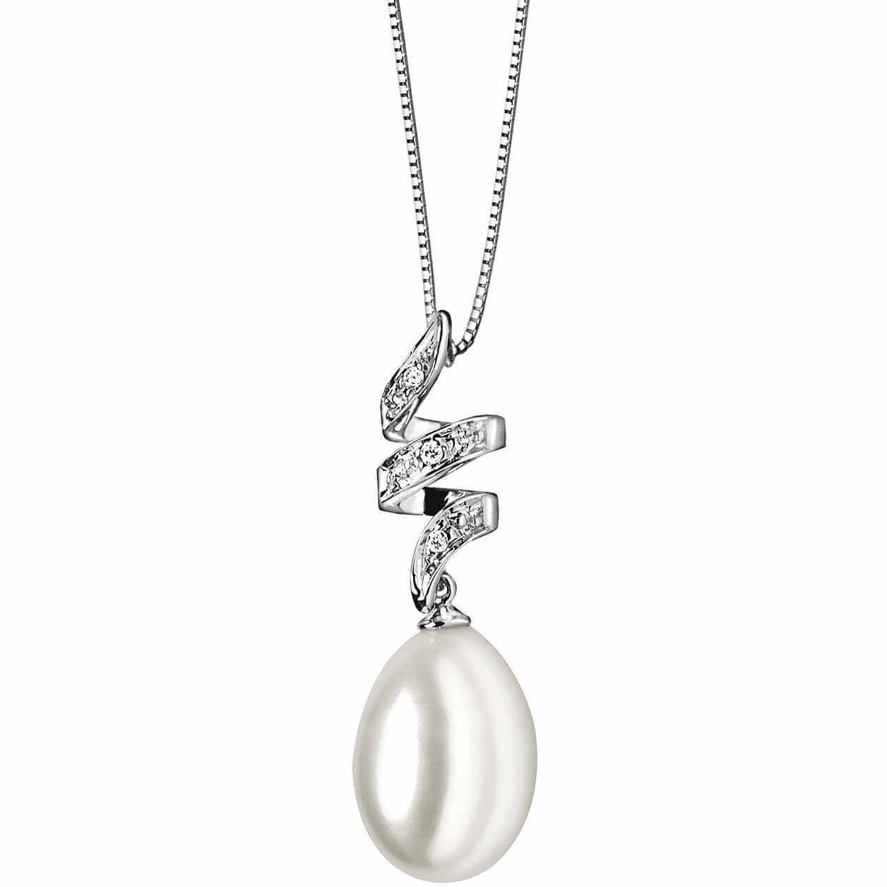Pearl pendant diamonds white gold 750% art.CDP64-1