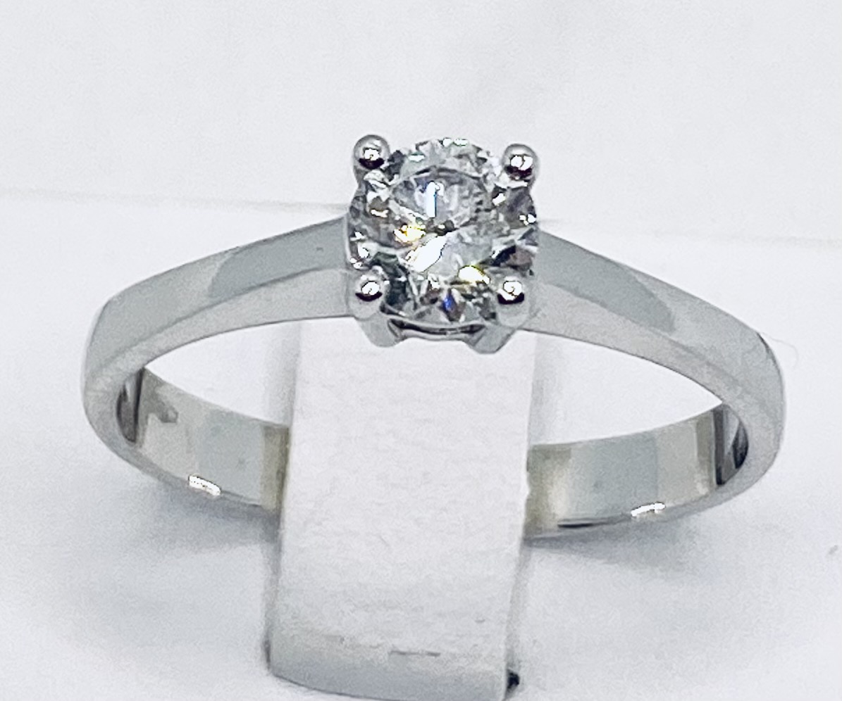 Solitaire ring DREAM diamonds and white gold 750% Art.AN1329