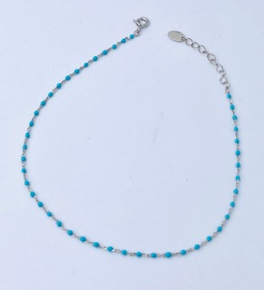 Anklet in 925% silver and enamel Art.609081A