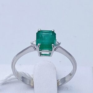 Anello smeraldo e diamanti oro 750% Art.AN2559