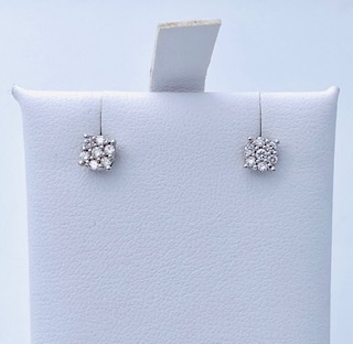 Gold Spot Light Earrings 750% and NARCISO Diamonds Art. OR482-1