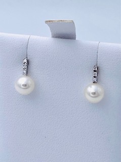 Pearl and diamond earrings art.ORP272